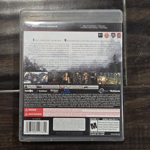 Sony PlayStation 3, PS3, The Elder Scrolls V: Skyrim. With Manual & Map - Picture 2 of 5